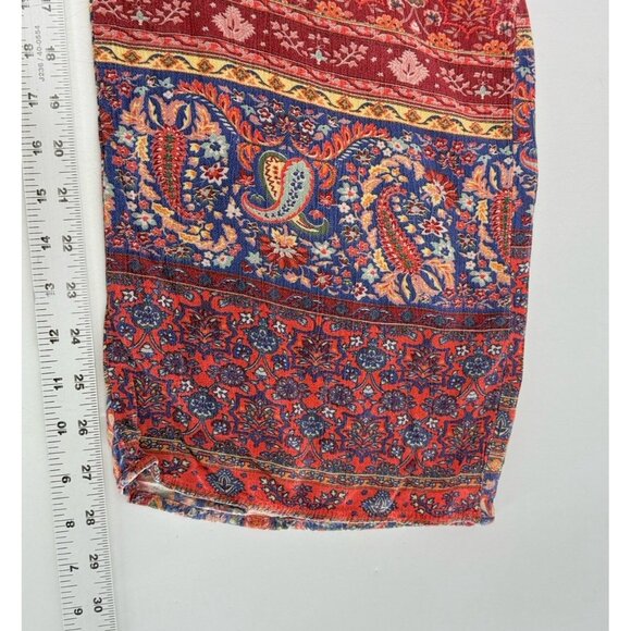 American Eagle AE Mixed Print Pull On Pants XS‎ Boho Festival Hippie Peasant - Picture 10 of 12